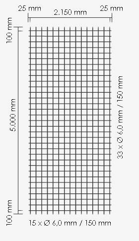 Betonstahlmatte Q188A