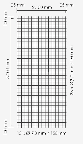 Betonstahlmatte Q257A