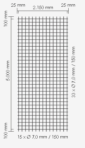 Betonstahlmatte Q257A